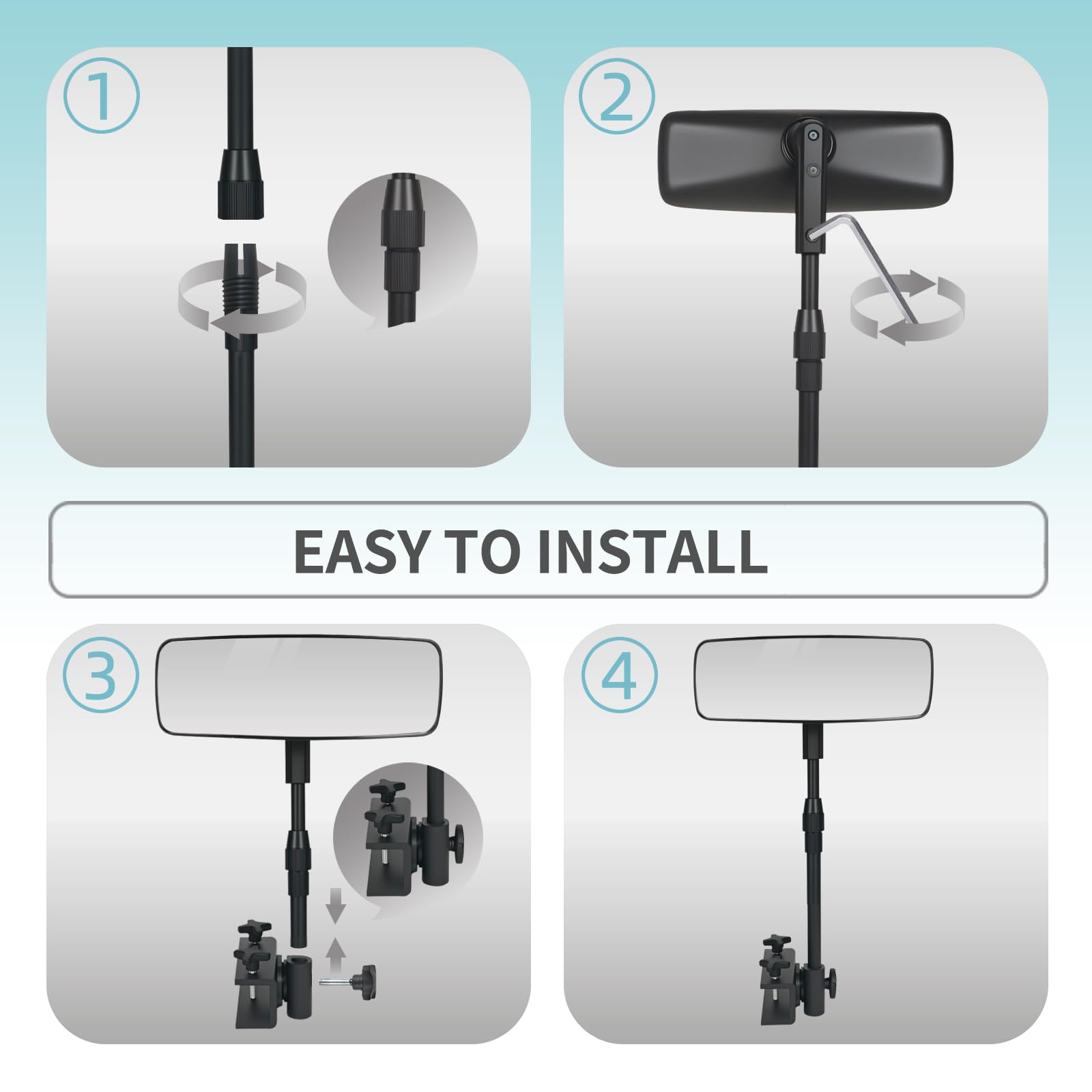 TXZSXS telescoping pole extended for adjustable height benefit