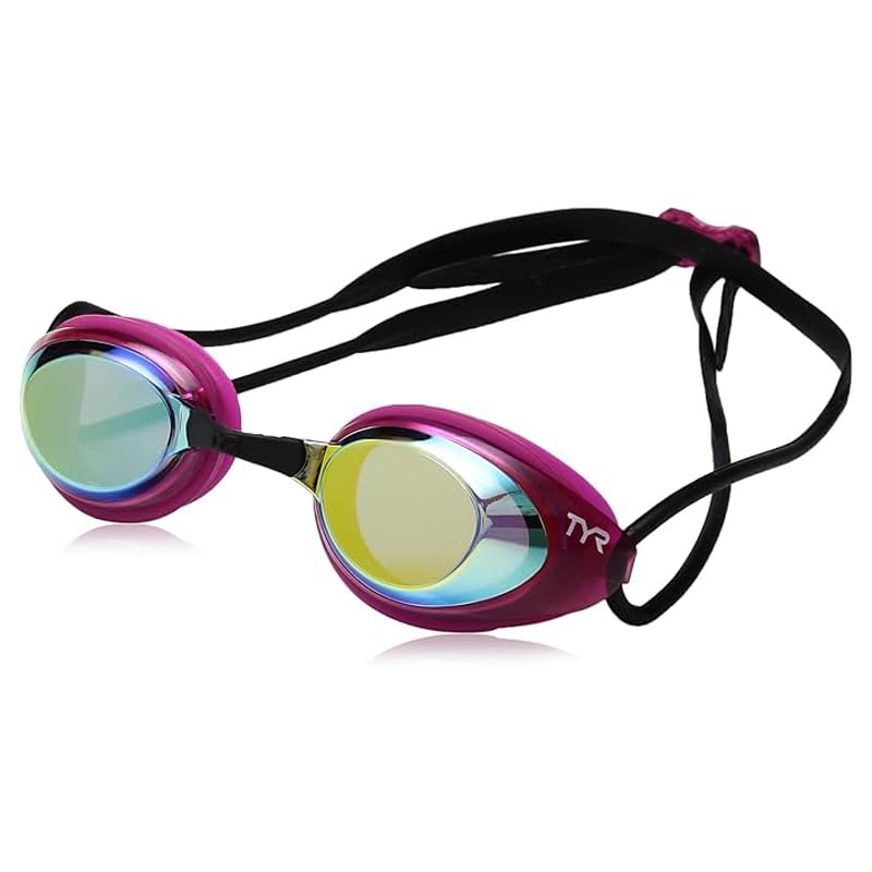 TYR Blackhawk on a swimmer at the pool illustrating glare reduction and visibility