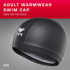 TYR side profile of cap on swimmer demonstrating secure low-drag fit benefit