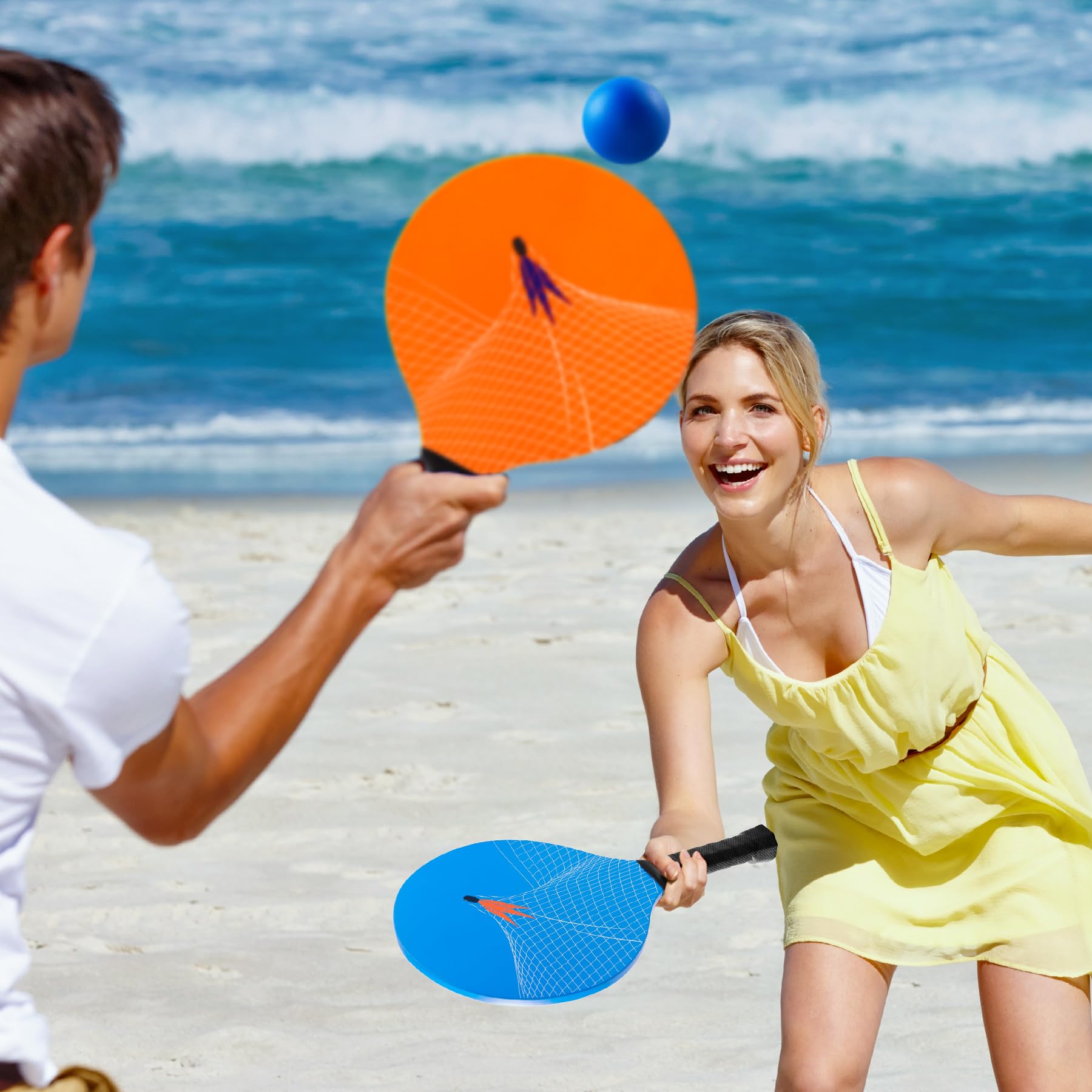 U&C Planet paddle beside hand illustrating scale and comfortable grip size