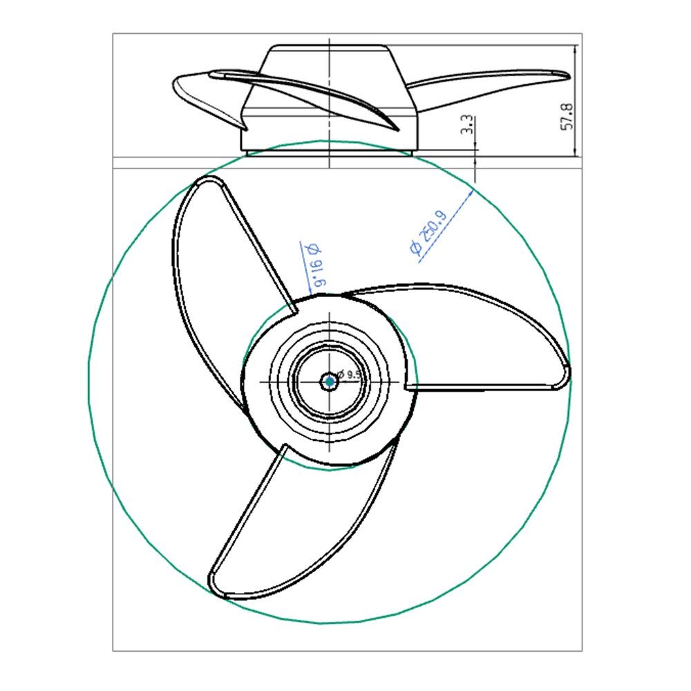 U-BCOO prop pin and prop nut included with prop, ready-to-install convenience benefit