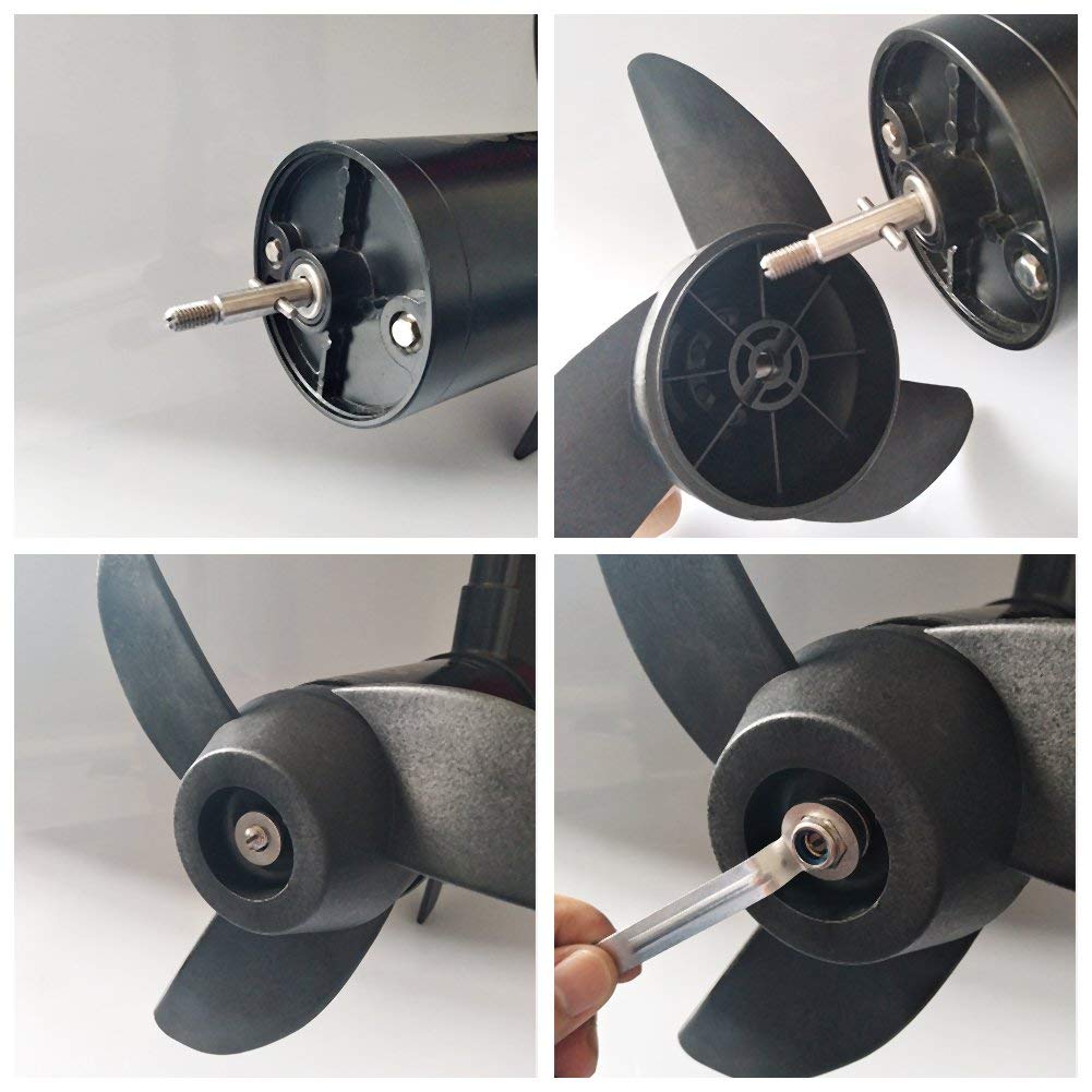 U-BCOO prop installed on a small fishing boat, reliable performance while trolling benefit