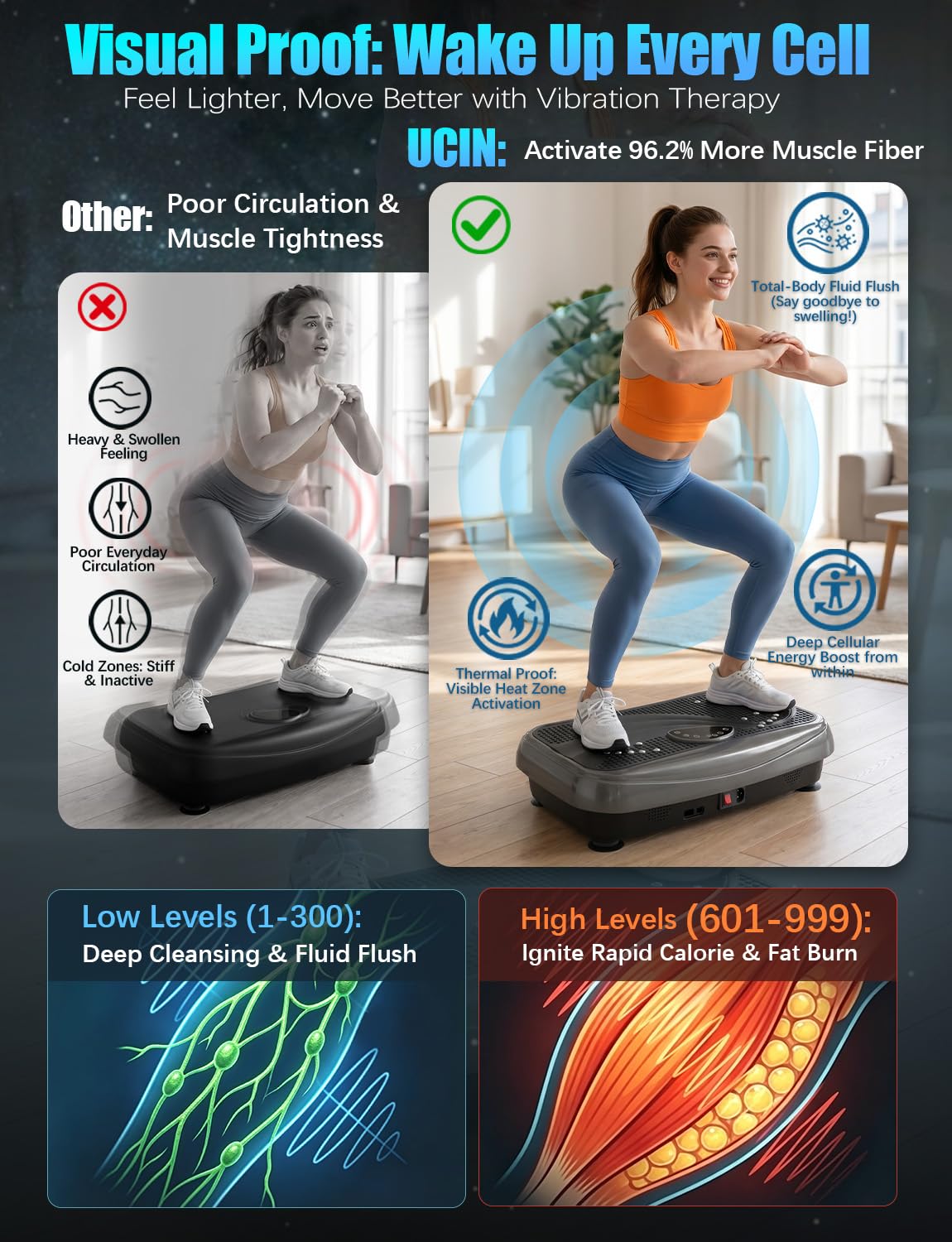 UCIN seated core exercise on plate showing low-impact core activation benefit