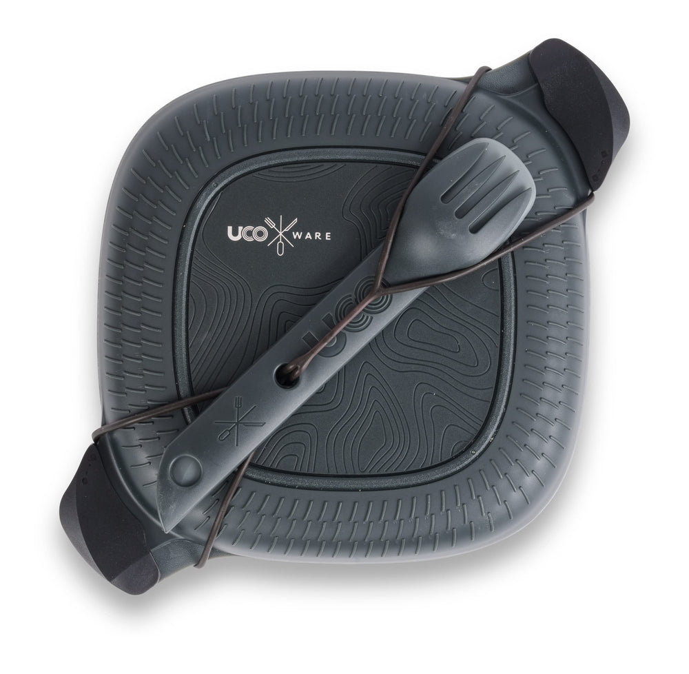 UCO front view of mess kit showing compact packed set and brand benefit