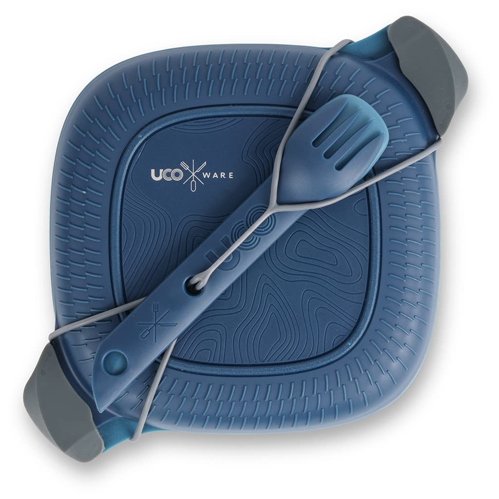 UCO mess kit front view showing compact recycled set and neat nesting benefit