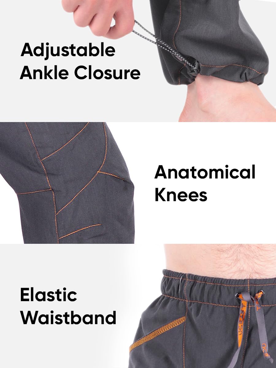 Ucraft ankle drawstring detail demonstrating secure cuff positioning benefit