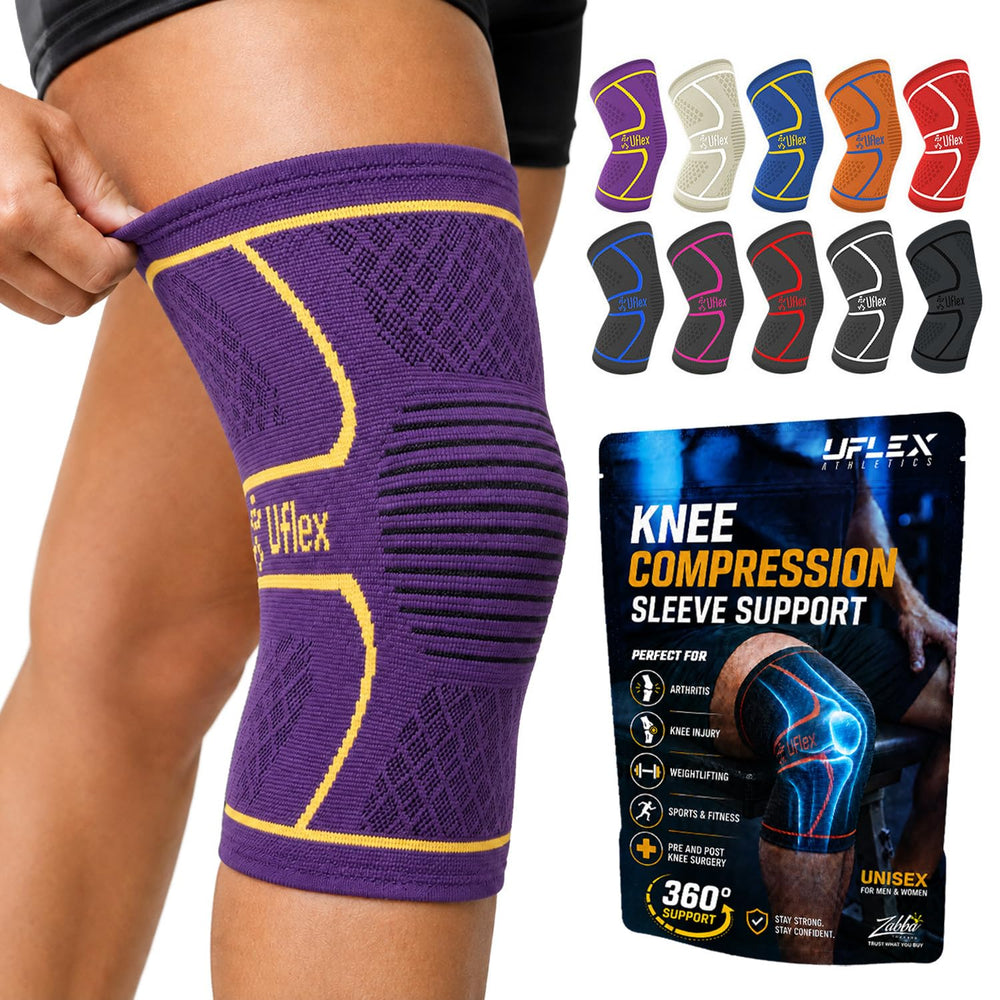 UFlex Athletics front packaging showing purple gold sleeve and benefits