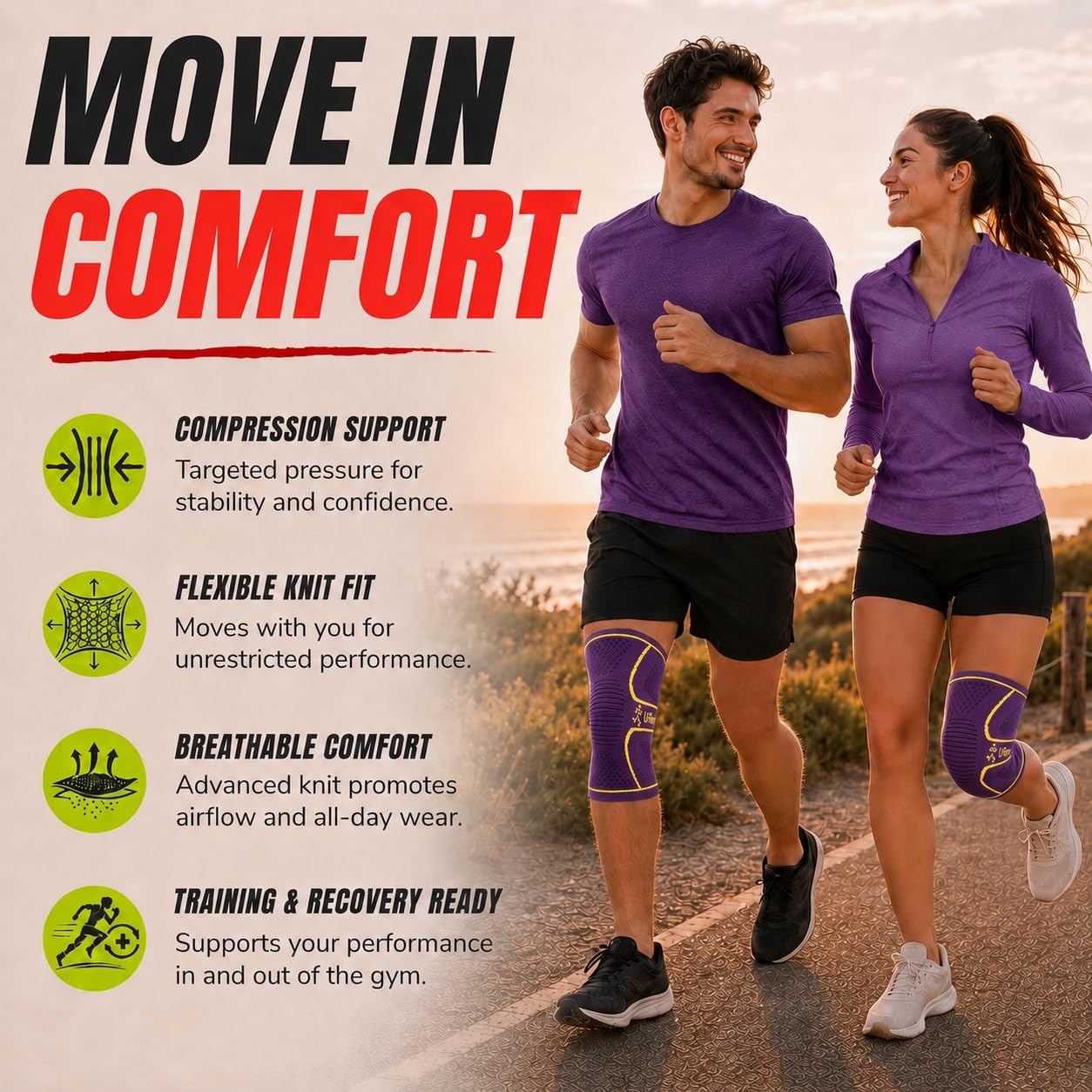UFlex Athletics silicone grip detail preventing slip during activity
