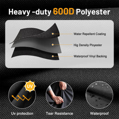 UGCPhyth close-up of 600D fabric demonstrating durable weather resistance