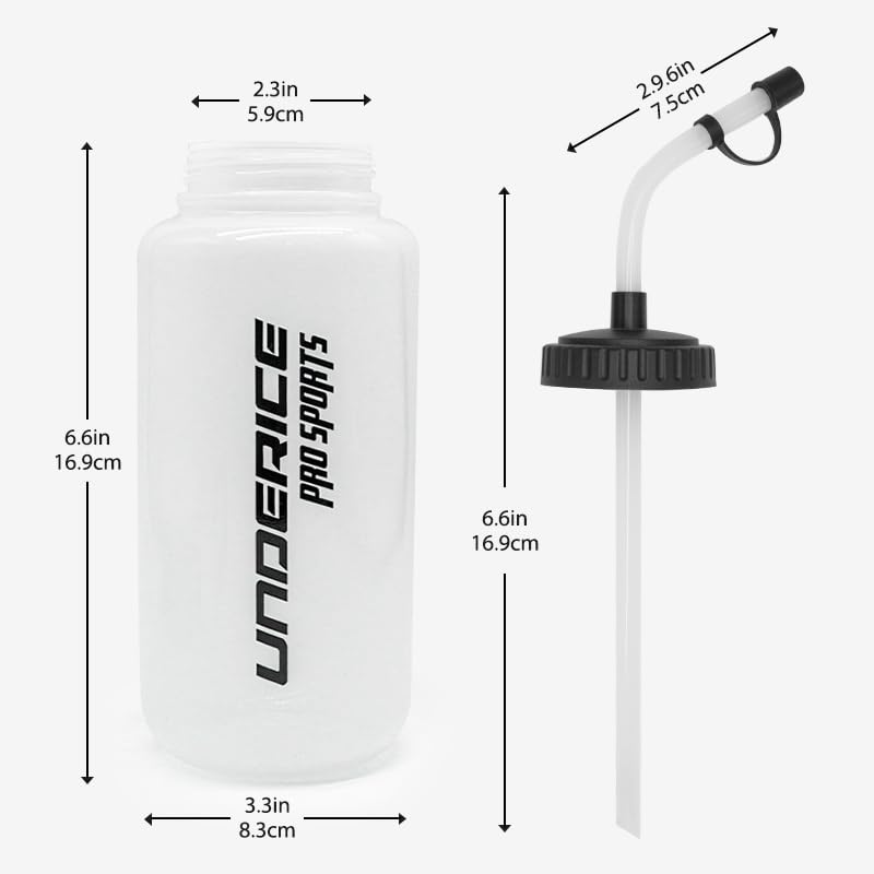 UICE bottle in hockey helmet use, allows players to hydrate without removing gear