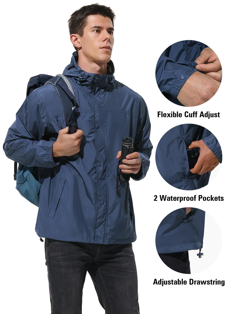 UIQUR folded in included waterproof pouch enabling compact travel storage