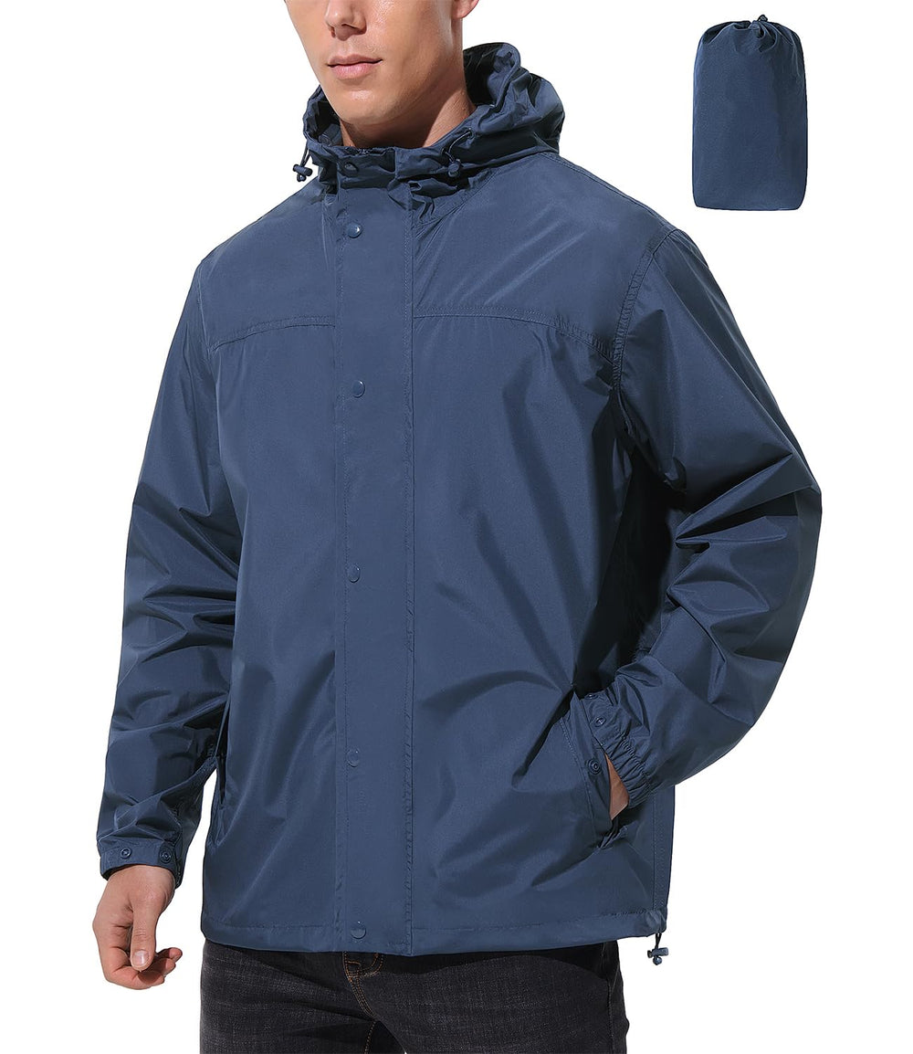 UIQUR front view navy jacket showing streamlined protection and visibility