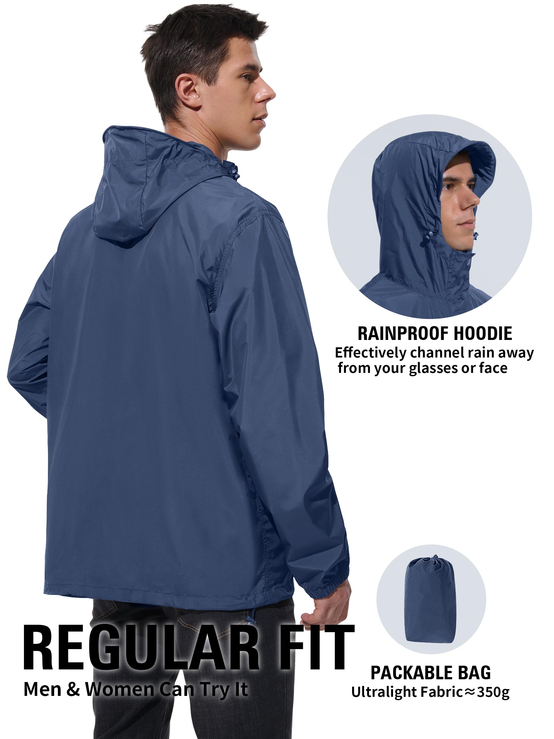 UIQUR worn while cycling in rain providing lightweight mobility and dryness