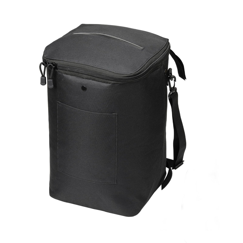 ULITECO front view of boat trash can showing compact shape and lid benefit
