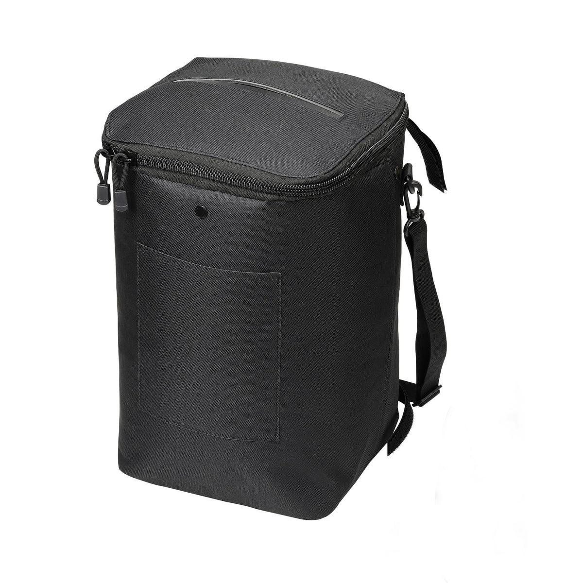 ULITECO front view of boat trash can showing compact shape and lid benefit
