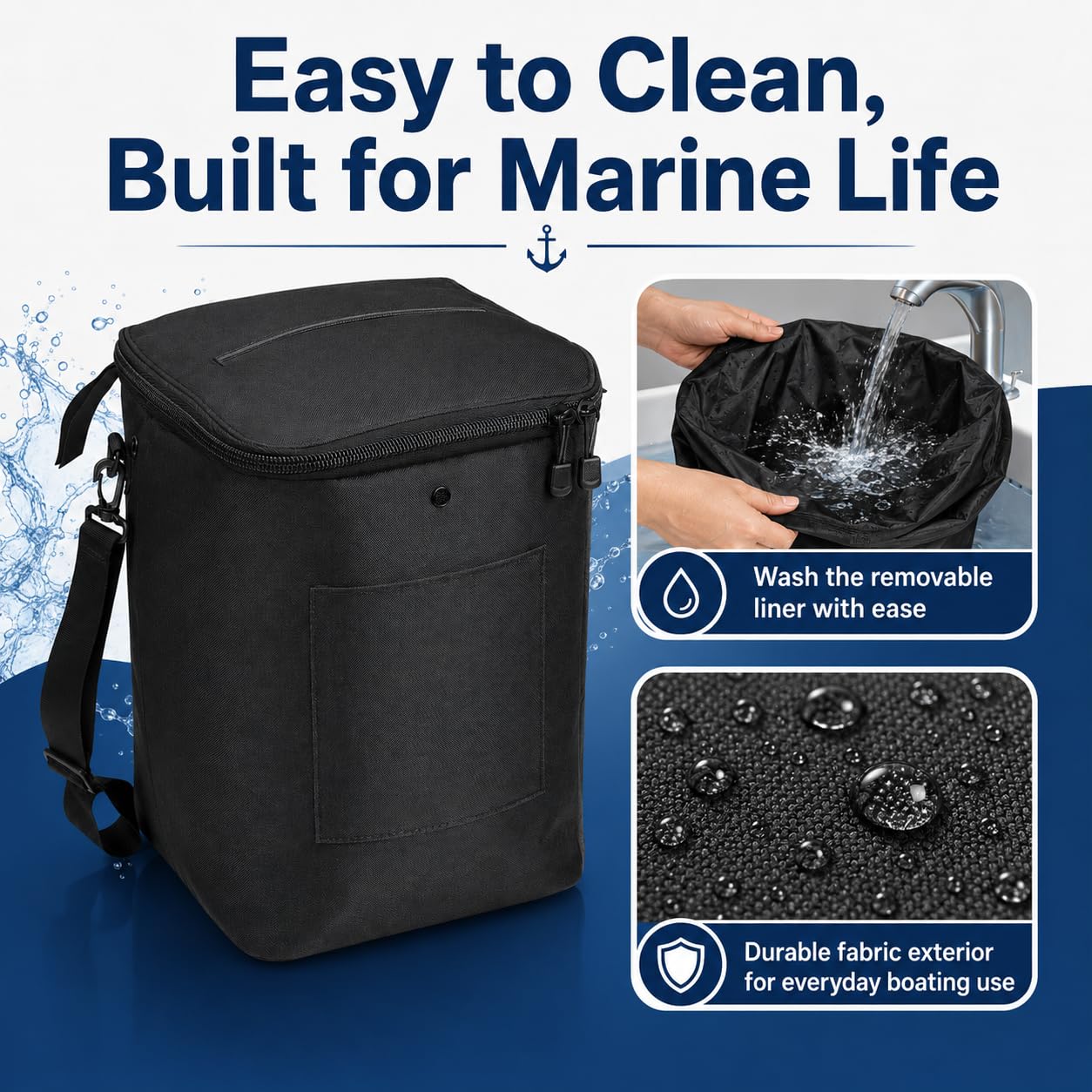 ULITECO front pocket holding wipes and tools providing organized storage