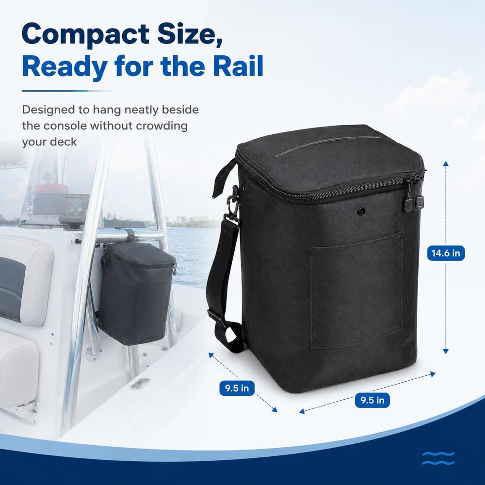 ULITECO portable trash can with lid closed keeping contents secure and odor controlled