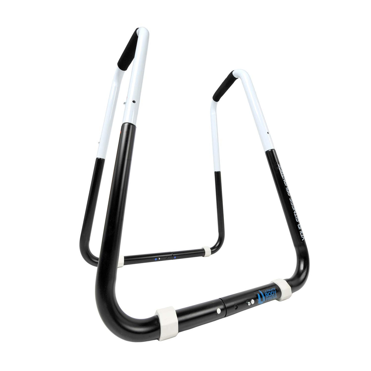 Ultimate Body Press full front view showing stable frame and compact footprint benefit portability