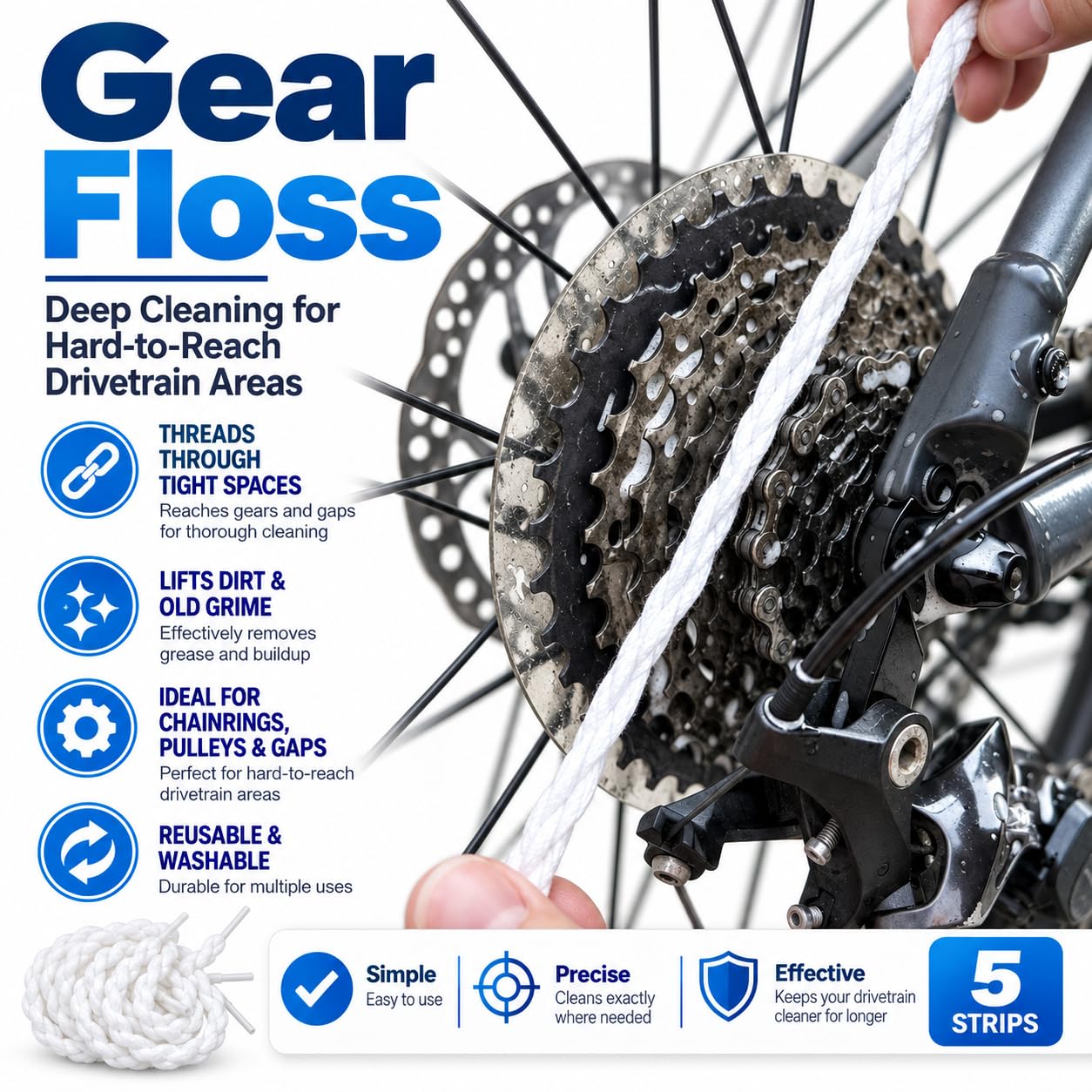 Ultrafashs kit in use on bike chain demonstrating deep cleaning action