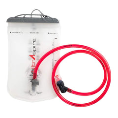 Ultraspire 1L bladder front view showing packaging and leakproof seal for reliable hydration