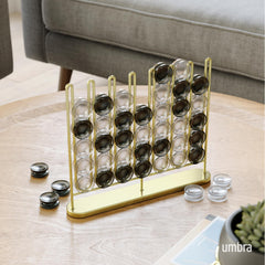 Umbra close-up of frosted playing pieces highlighting tactile refined finish