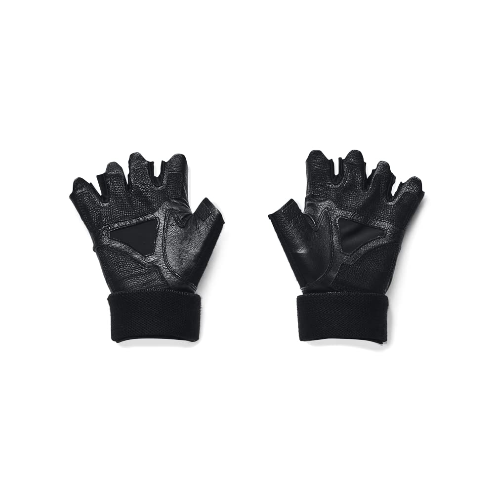 Under Armour glove on hand gripping barbell demonstrating wrist support and control