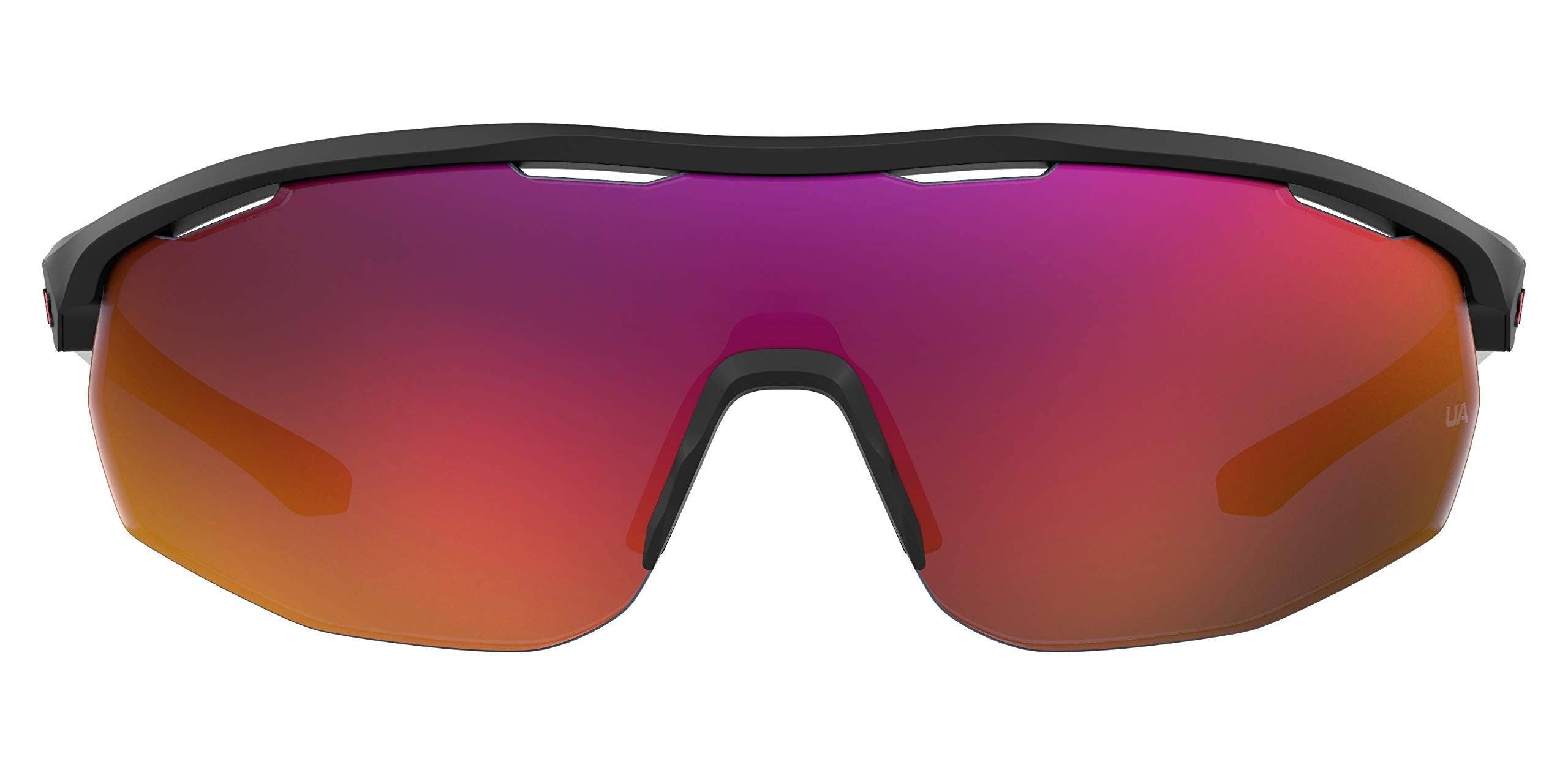 Under Armour lens close-up revealing infrared accent and glare reduction