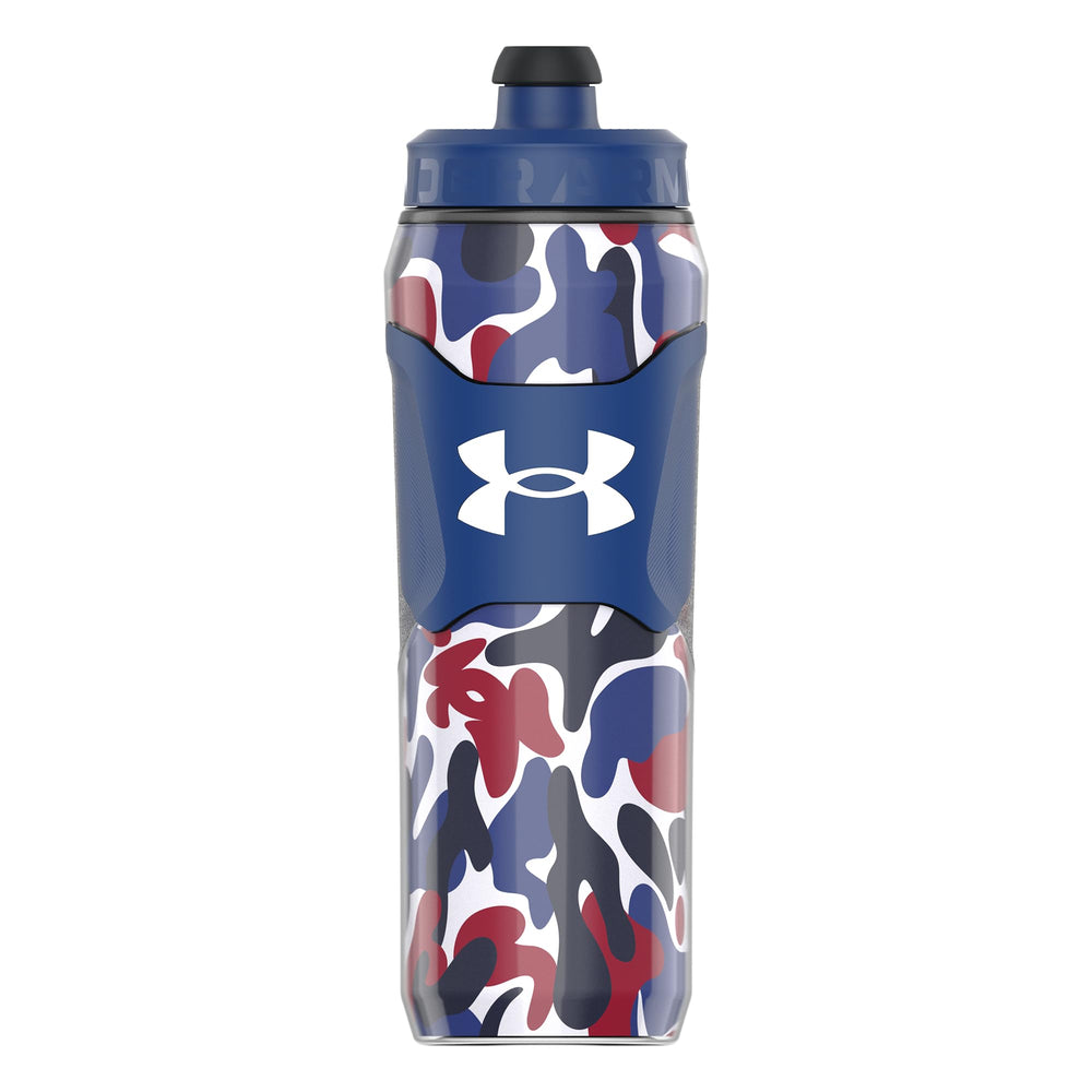 Under Armour quick-flip cap and bite nozzle detail for leak protection