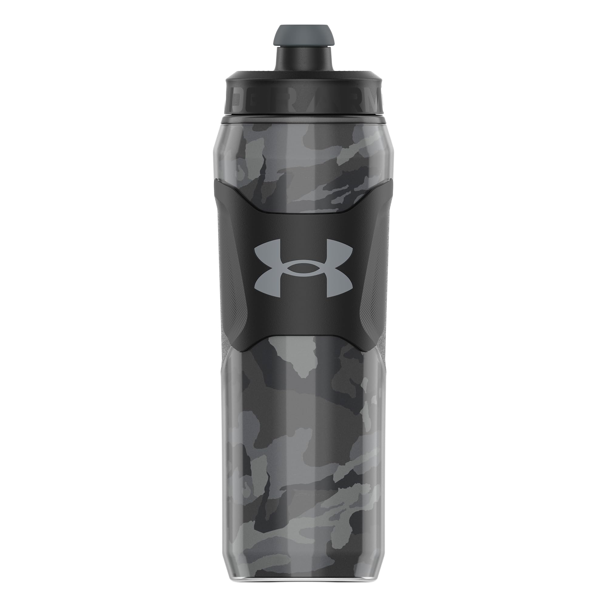 Under Armour Playmaker nozzle closeup highlighting bite-and-pull quick-shot convenience
