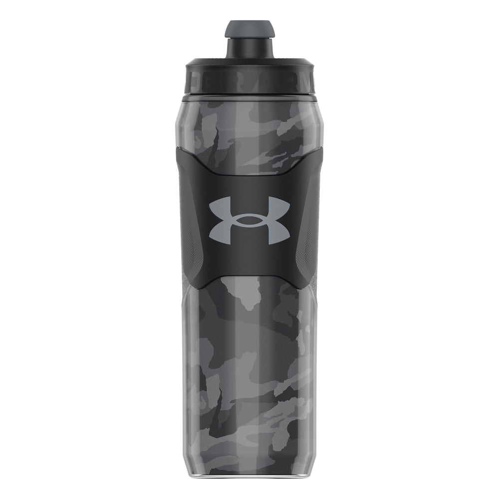 Under Armour Playmaker nozzle closeup highlighting bite-and-pull quick-shot convenience