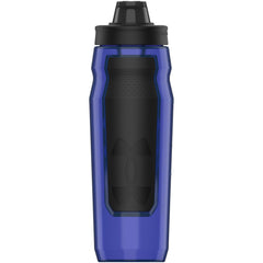 Under Armour bottle front view showing royal color and durable build benefit