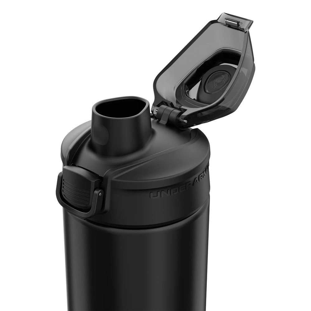 Under Armour Protege 2 held in hand to show 16oz size and ergonomic grip benefit