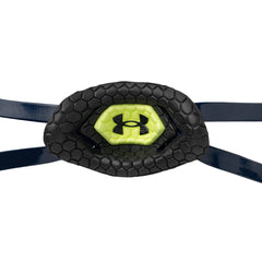 Under Armour spotlight chin strap attached to helmet in use demonstrating secure fit