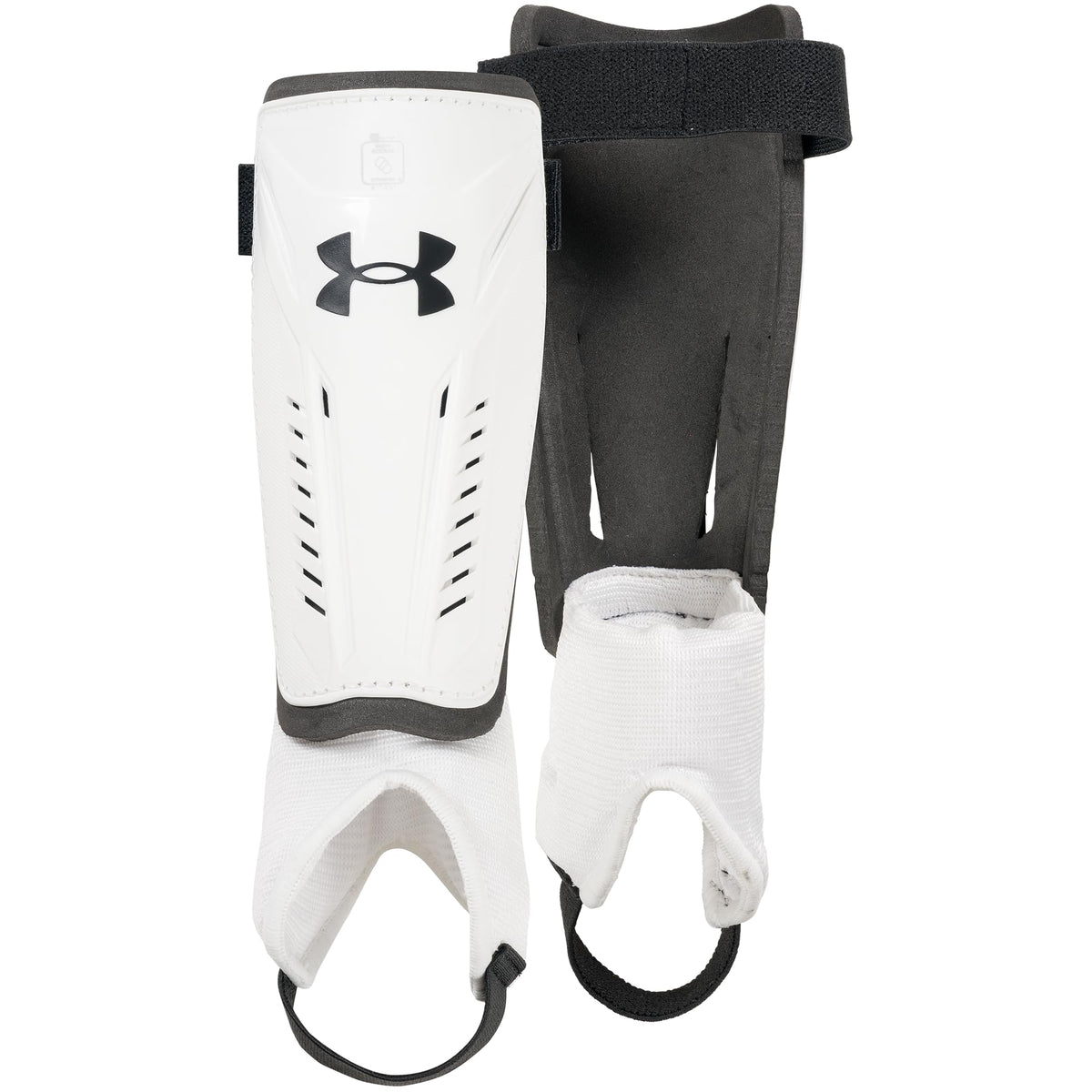 Under Armour UA Challenge shin guard front view showing hard-shell protection benefit