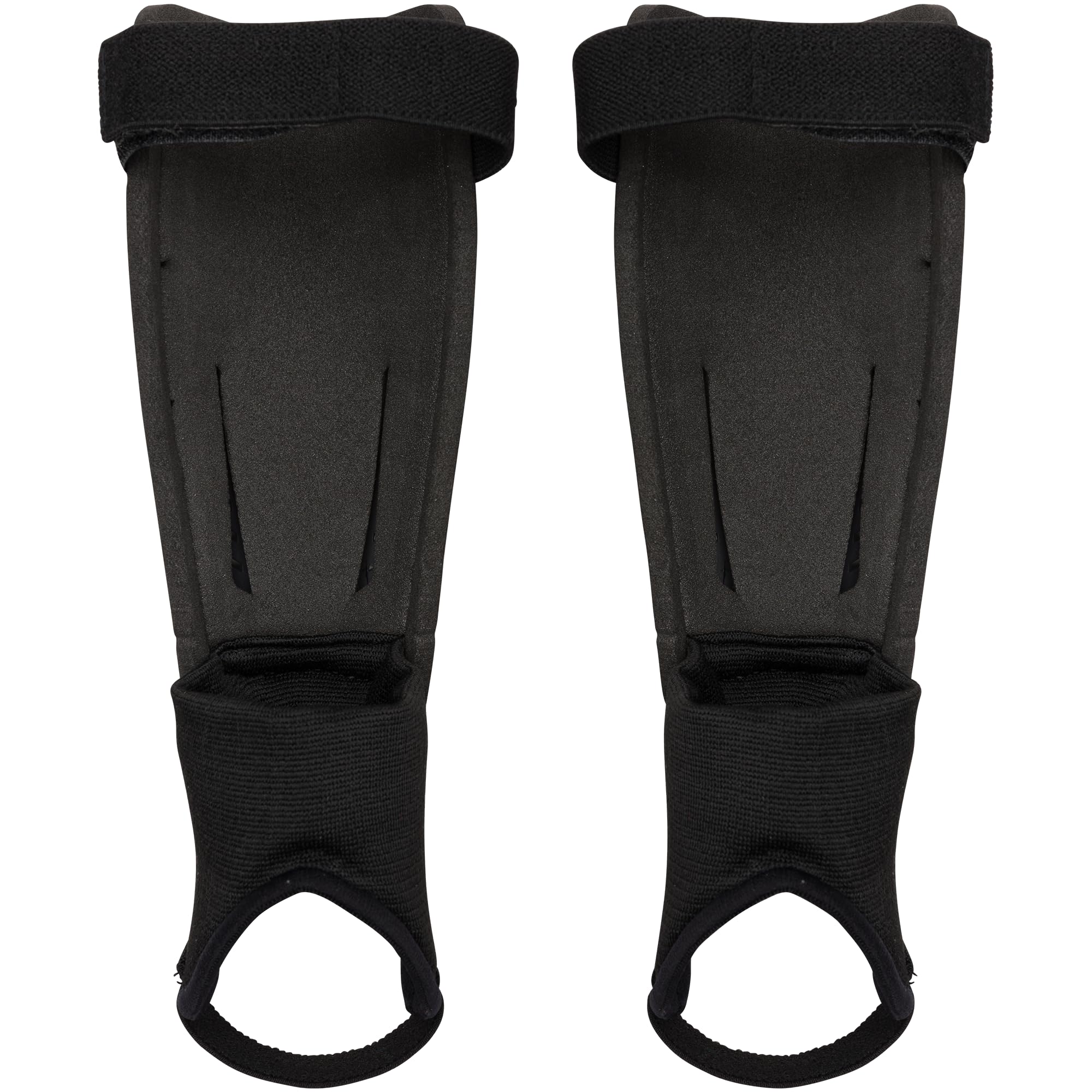 Under Armour shin guard worn by youth player demonstrating ankle disc protection
