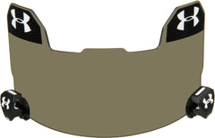 Under Armour visor front view showing grey tint and clear field vision benefit