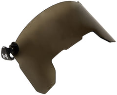 Under Armour visor installation closeup showing center-tab ease and quick fit