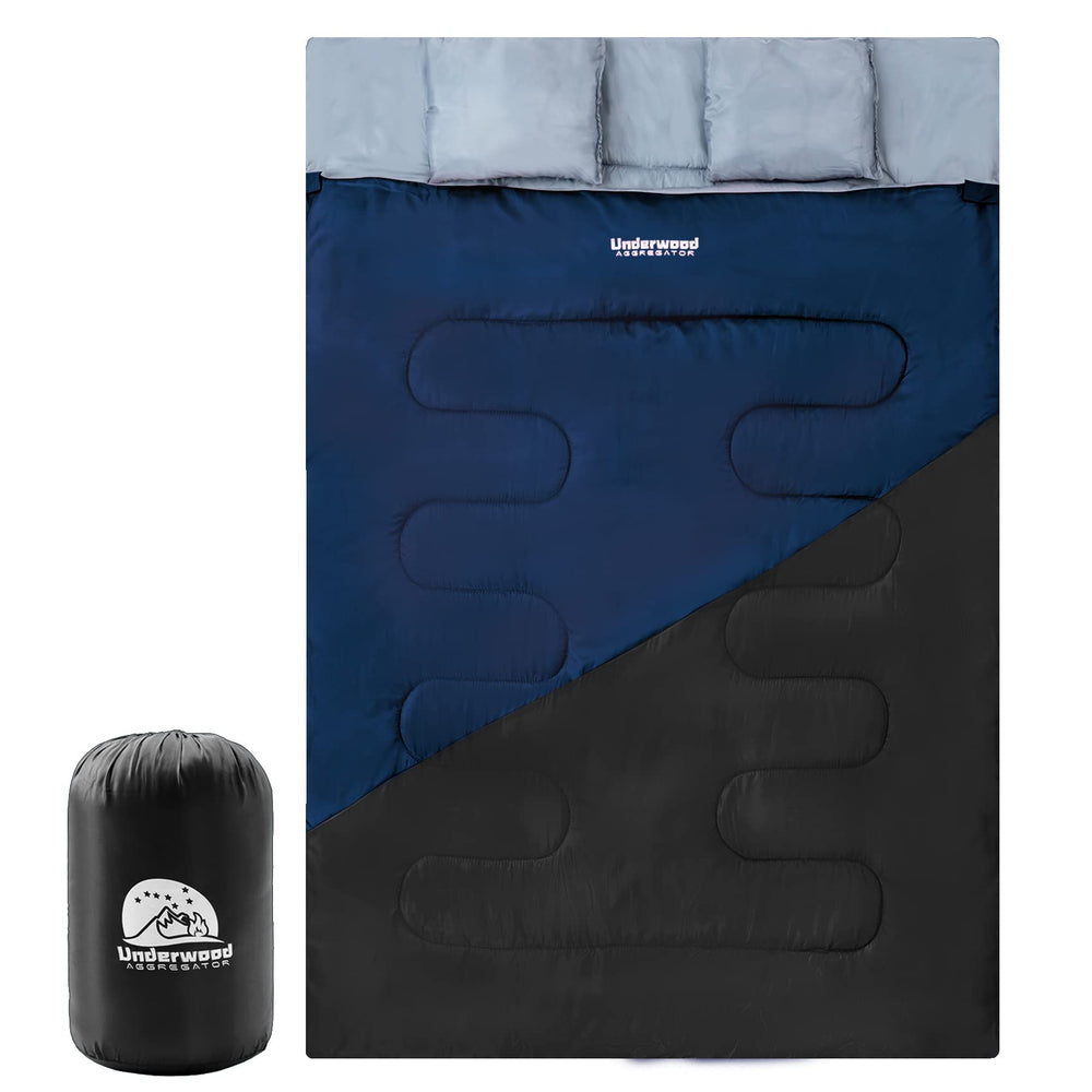 Underwood Aggregator front view shows roomy two-person bag for comfortable camping
