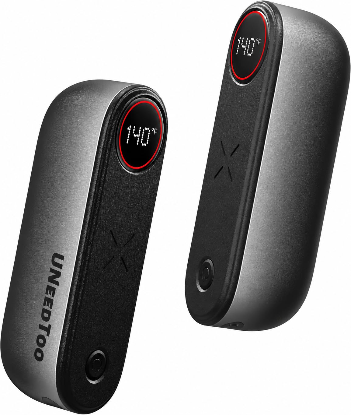 UNEEDTOO front view showing both warmers and packaging, highlights portability