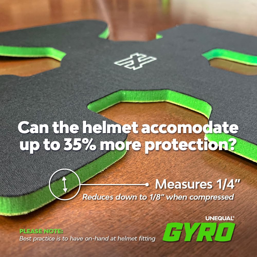 Unequal Gyro 2 lifestyle shot player wearing helmet showing discreet protection in play