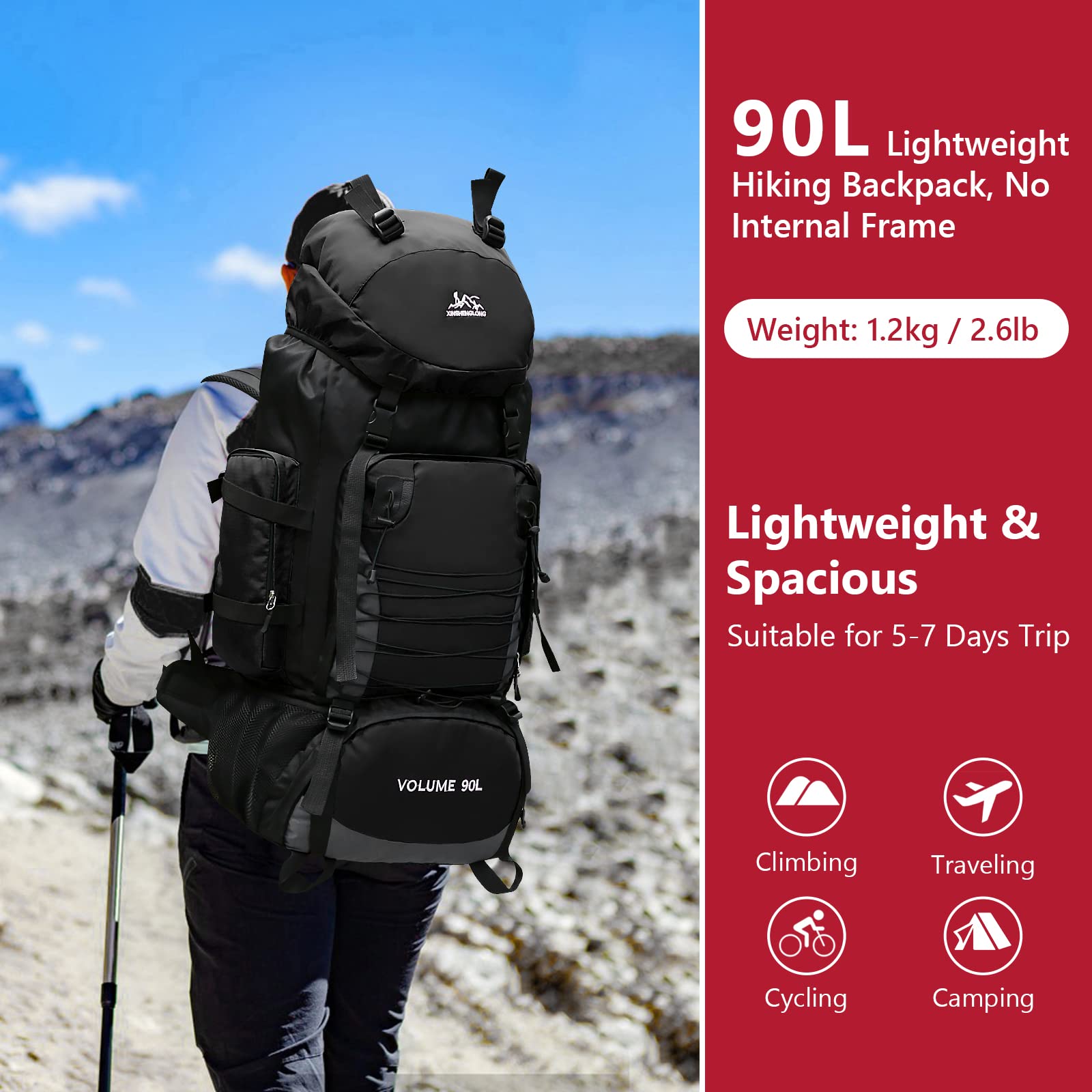 Unineovo close-up of ripstop polyester and reinforced stitching for long-lasting durability