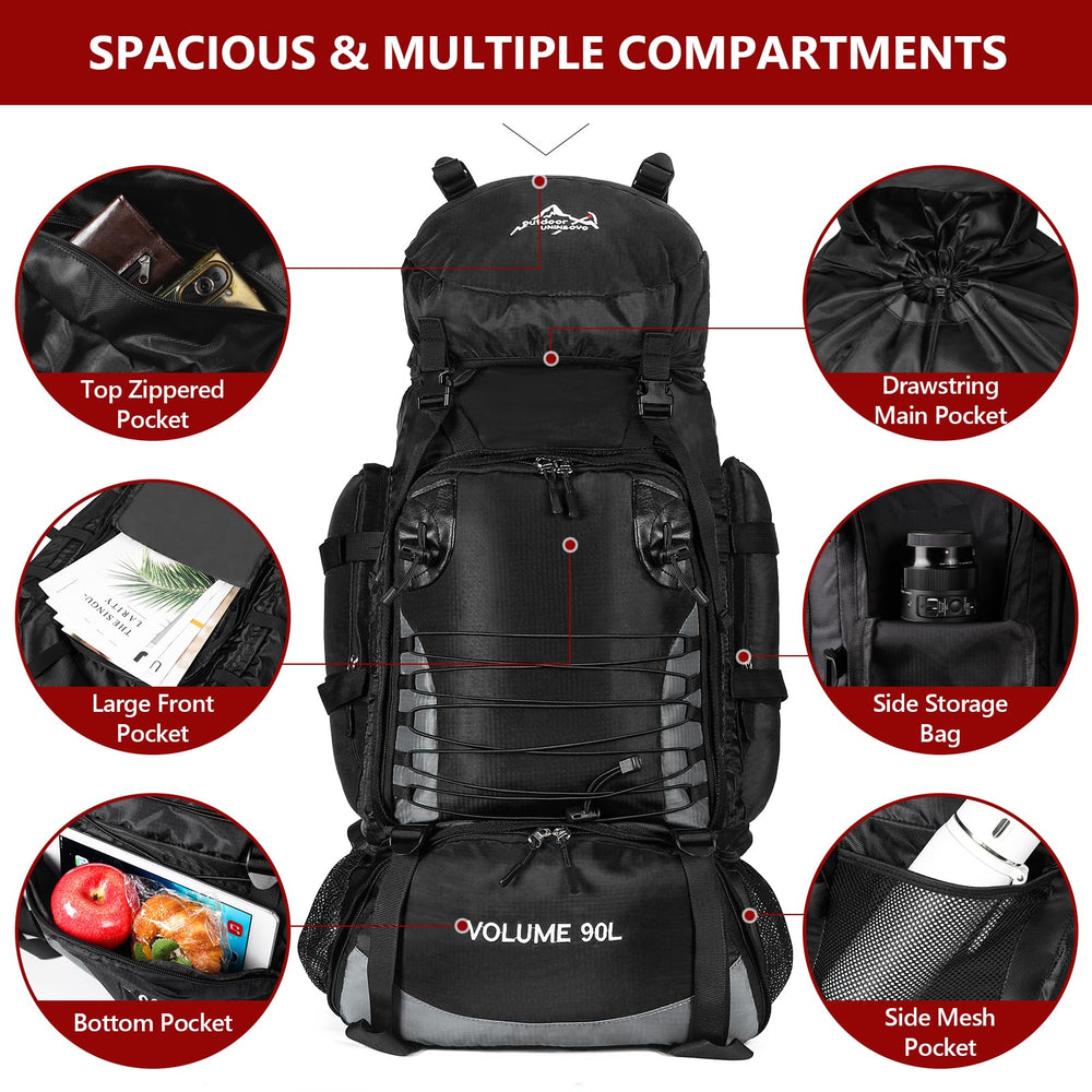 Unineovo side view highlighting bottle pockets and zip pockets for quick access and hydration