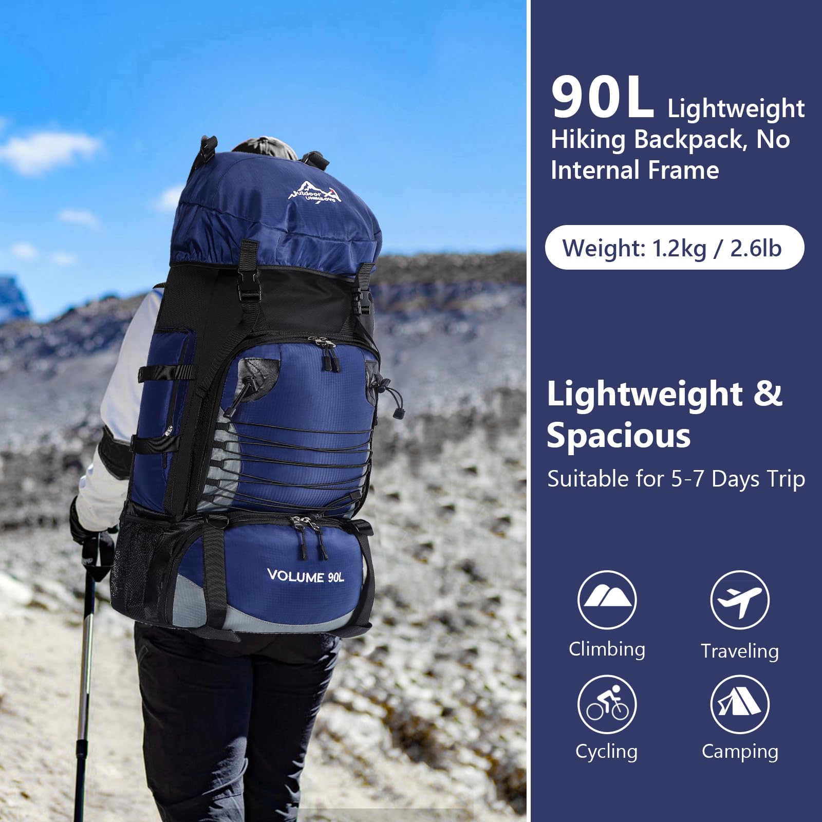 Unineovo side profile highlighting straps and attachment points for gear