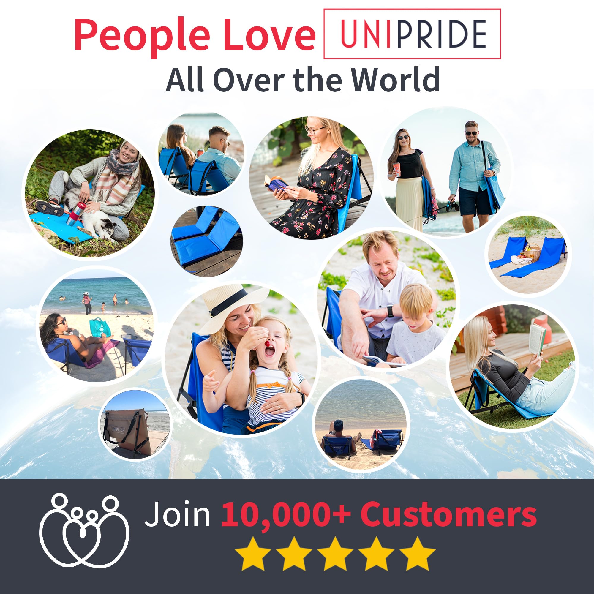 UNIPRIDE low seating view with legs stretched showing comfortable lounging