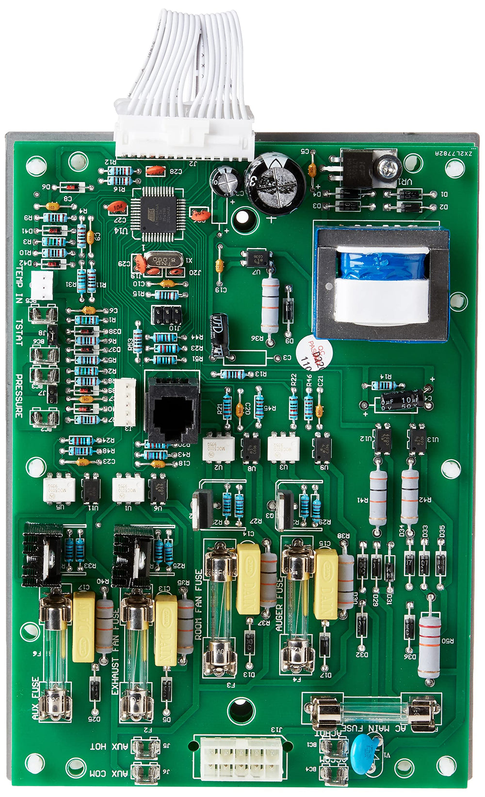 UNITED STATES STOVE Co circuit board installed in stove demonstrating direct-fit replacement benefit