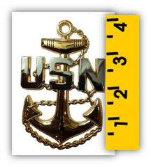 Unknown brand close-up of anchor detail highlighting craftsmanship and sharp finish