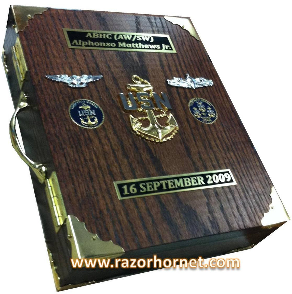 Unknown brand anchor in a shadow box showing display use and commemorative value