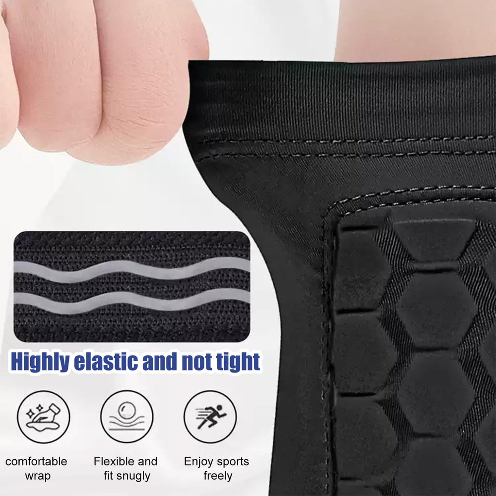 UNOSHOW shin guard worn by soccer player demonstrating secure fit and mobility