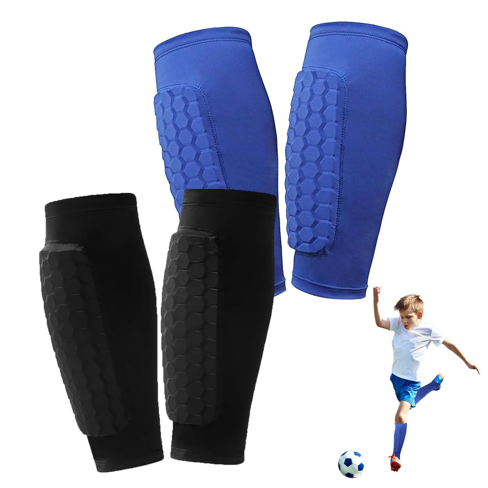 UNOSHOW shin guards arranged with sports gear showing multi-sport versatility