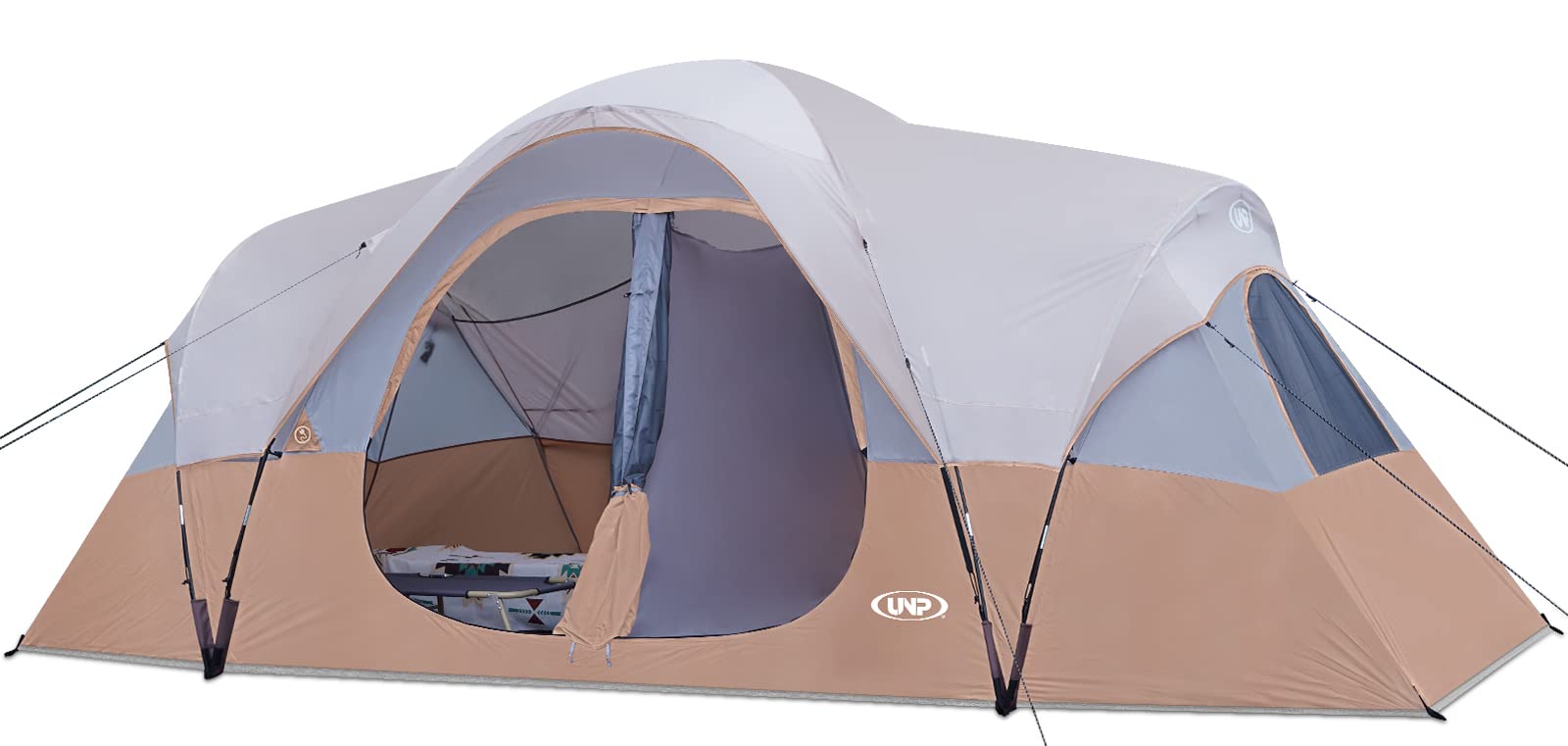unp front view assembled showing roomy entrance and shelter benefit
